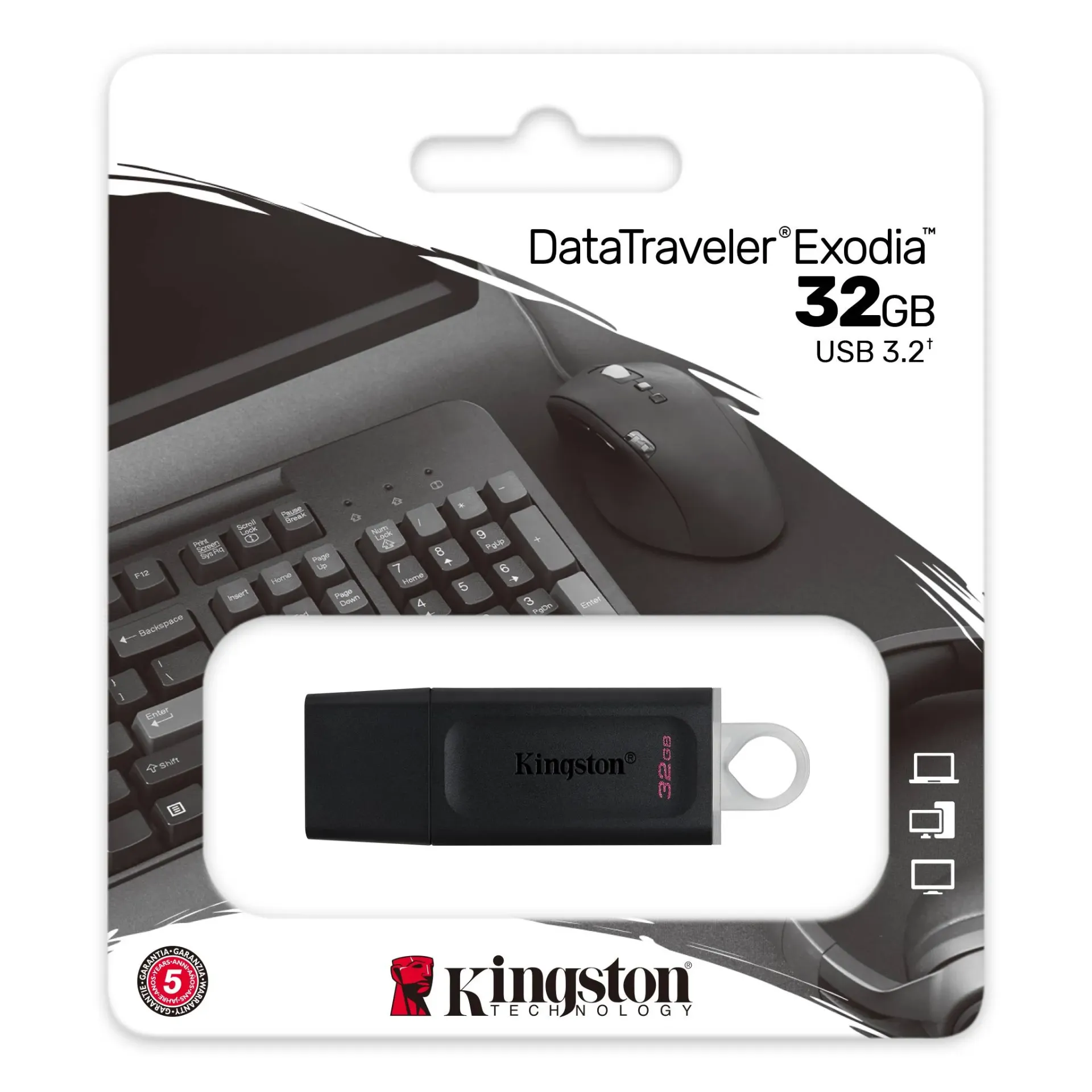 [0604090] Memoria USB Kingston 32GB Datatraveler Exodia Negra