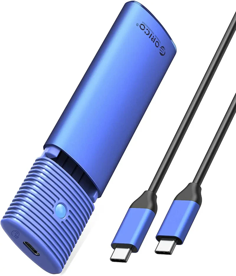 [0604143] Carcasa Azul Orico para disco sólido SSD M2 NVMe USB Tipo-C Gen2 10Gbps PCIe