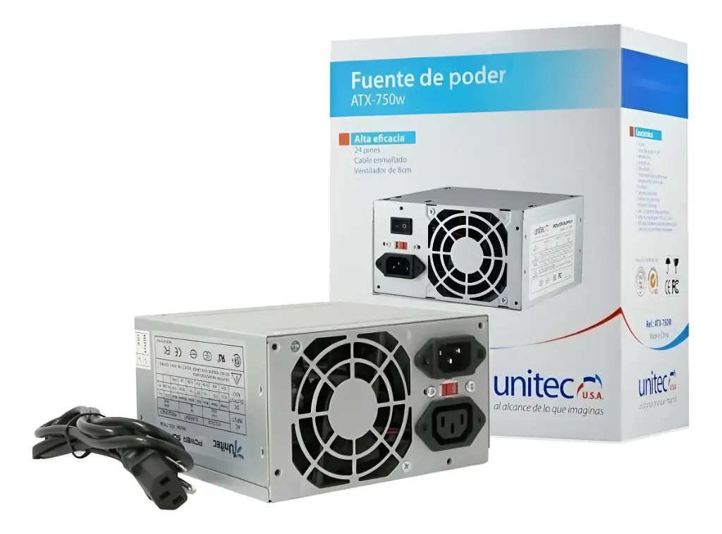 Fuente de Poder Unitec ATX 750W