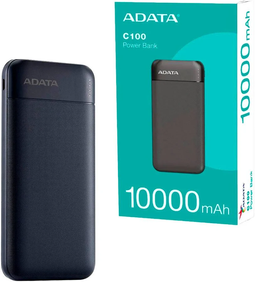 [0205025] Power Bank ADATA C100 Negro 10,000 mAh Tipo C