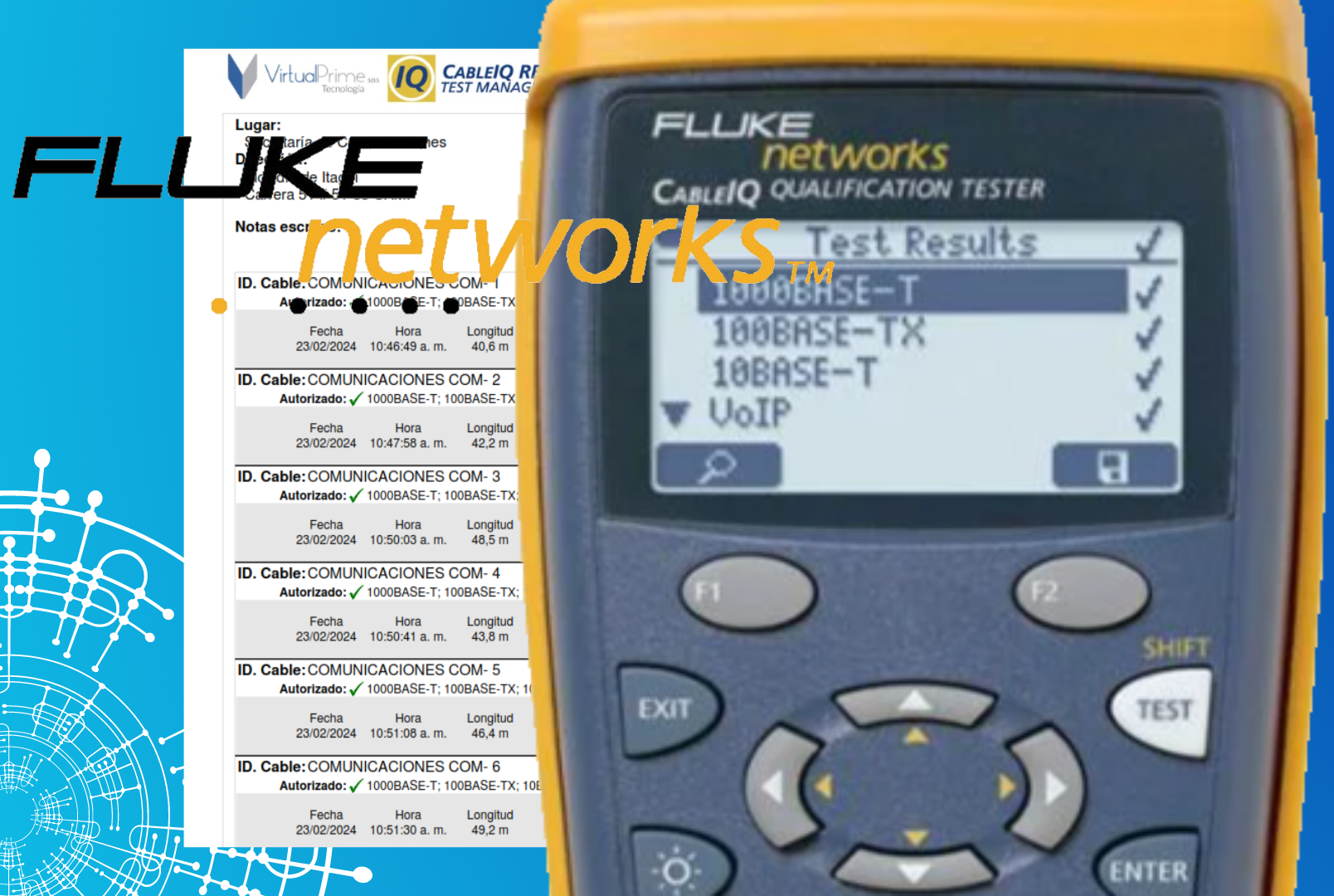 Verificación y cualificación de cableado estructurado 1Gbps